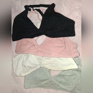 Bralettes 4 Criss Cross Pullover Triangle Bras Small